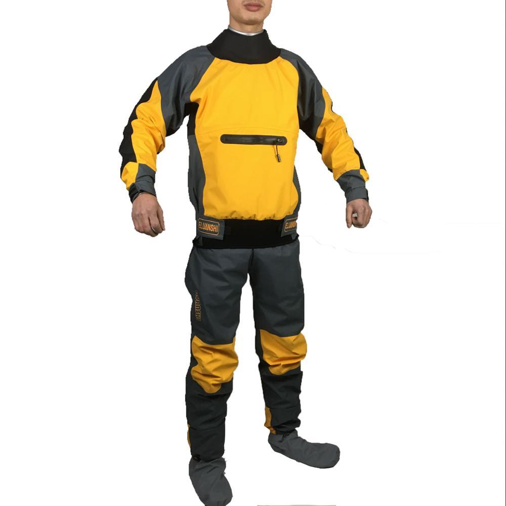 Dry suit in durable material for boating, kayaking, etc.