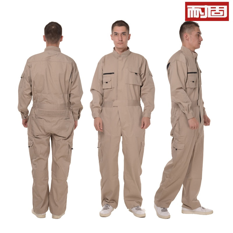 Work Wear Overalls for men Fashion Tooling Loose Cargo Overalls Long Sleeve Repairman Auto Repair Jumpsuits