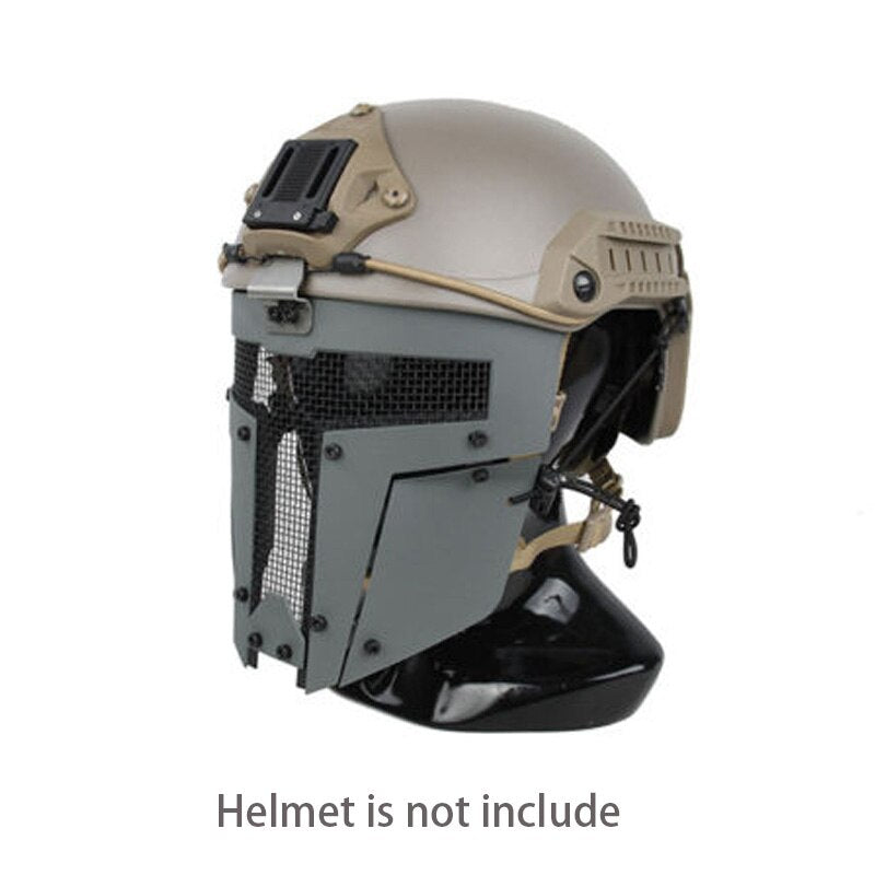 Taktiskt Ansiktsskydd för militärhjälm - Mesh Mask Spartan Tactical Mask Tactical helmet Mask does not include a helmet