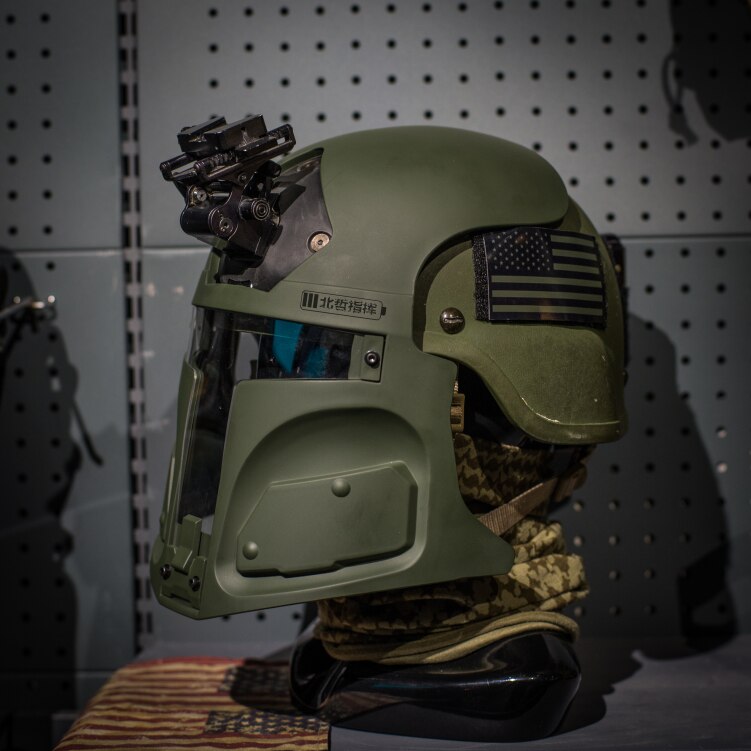 TIER NONE Galac-Tac US Army Tactical Bounty Hunter Sci-Fi Helmet Mask