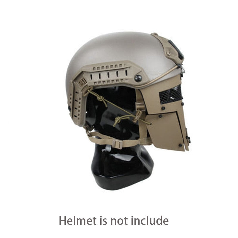 Taktiskt Ansiktsskydd för militärhjälm - Mesh Mask Spartan Tactical Mask Tactical helmet Mask does not include a helmet