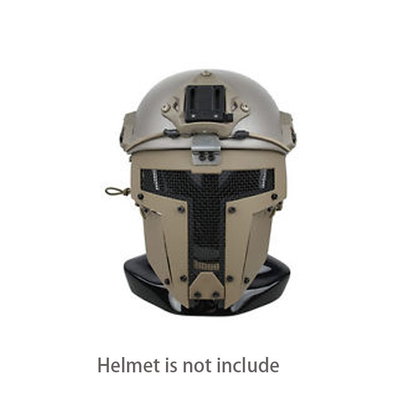 Taktiskt Ansiktsskydd för militärhjälm - Mesh Mask Spartan Tactical Mask Tactical helmet Mask does not include a helmet