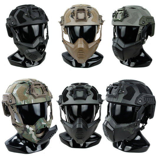 TMC3217 new SF tactical helmet with holes is combined with SF special mask