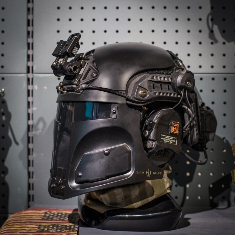 TIER NONE Galac-Tac US Army Tactical Bounty Hunter Sci-Fi Helmet Mask