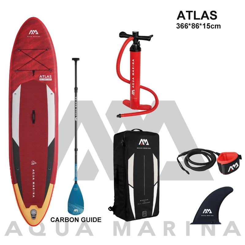 Surfbräda från AQUA MARINA 366*86*15cm inflatable surfboard stand up paddle ATLAS board surfing water sport sup board dinghy raft