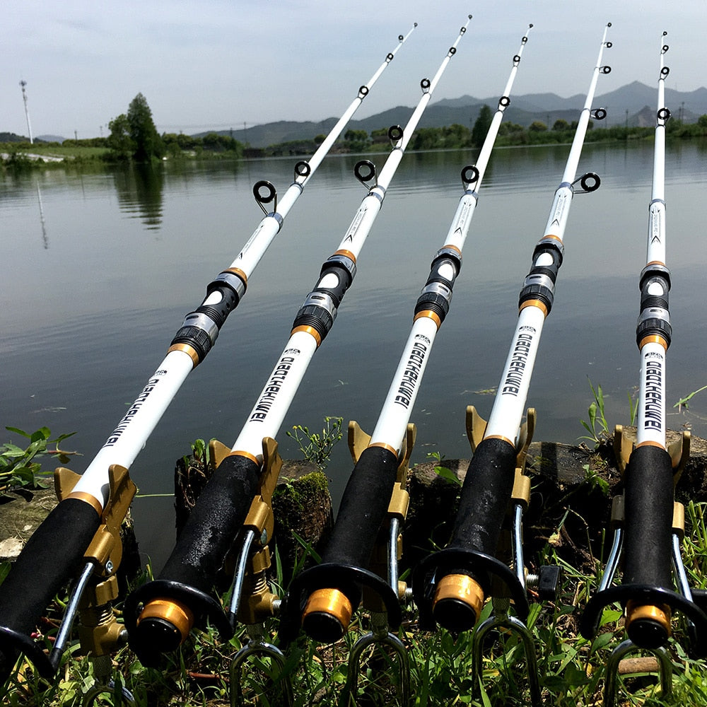 Teleskopiskt Fiskespö från GHOTDA 2.1M -3.6M Carp Fishing Rod feeder Hard FRP Carbon Fiber Telescopic Fishing Rod fishing pole