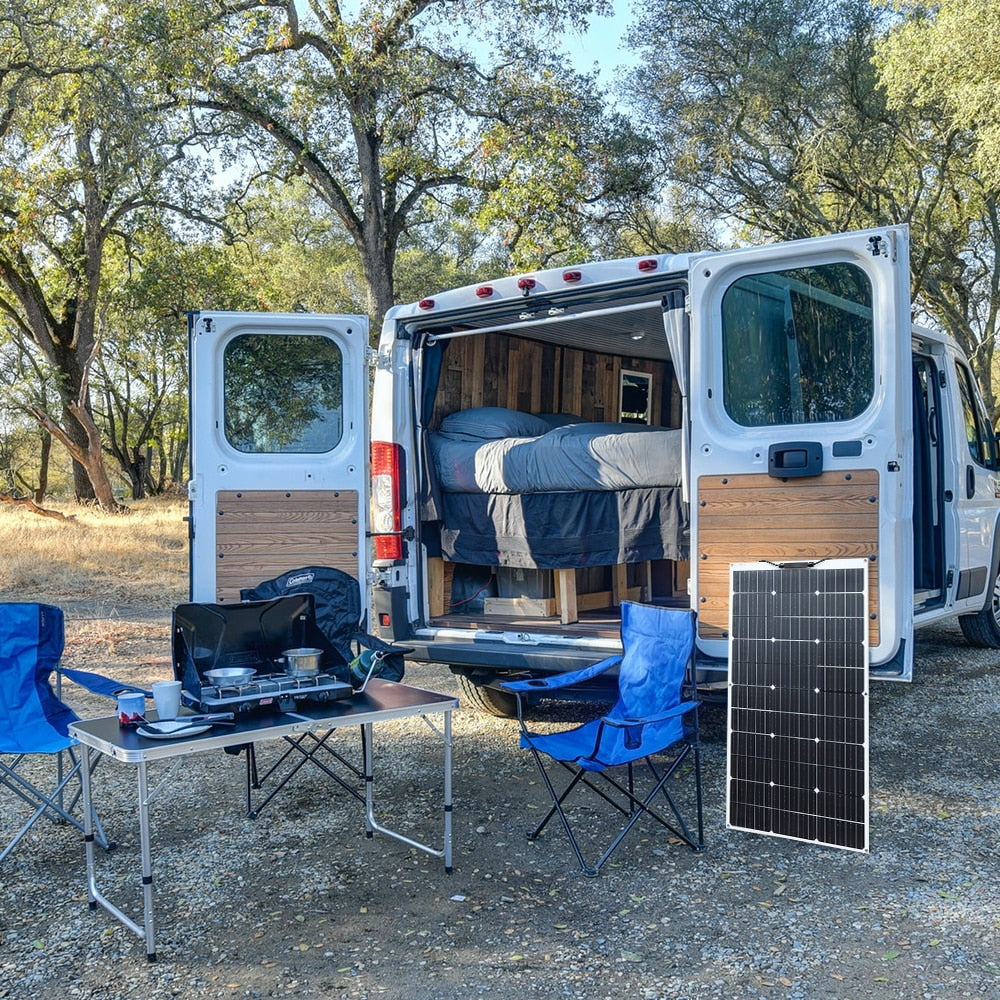 Solpaneler på 100W-1000W för prepping och Off-Grid - Solar Panel, 1000W, Flexible Monocrystalline Solar Cells 1~10PCS 100~1000 Watt PV Module 12V 24V Photovoltaic Off Grid System