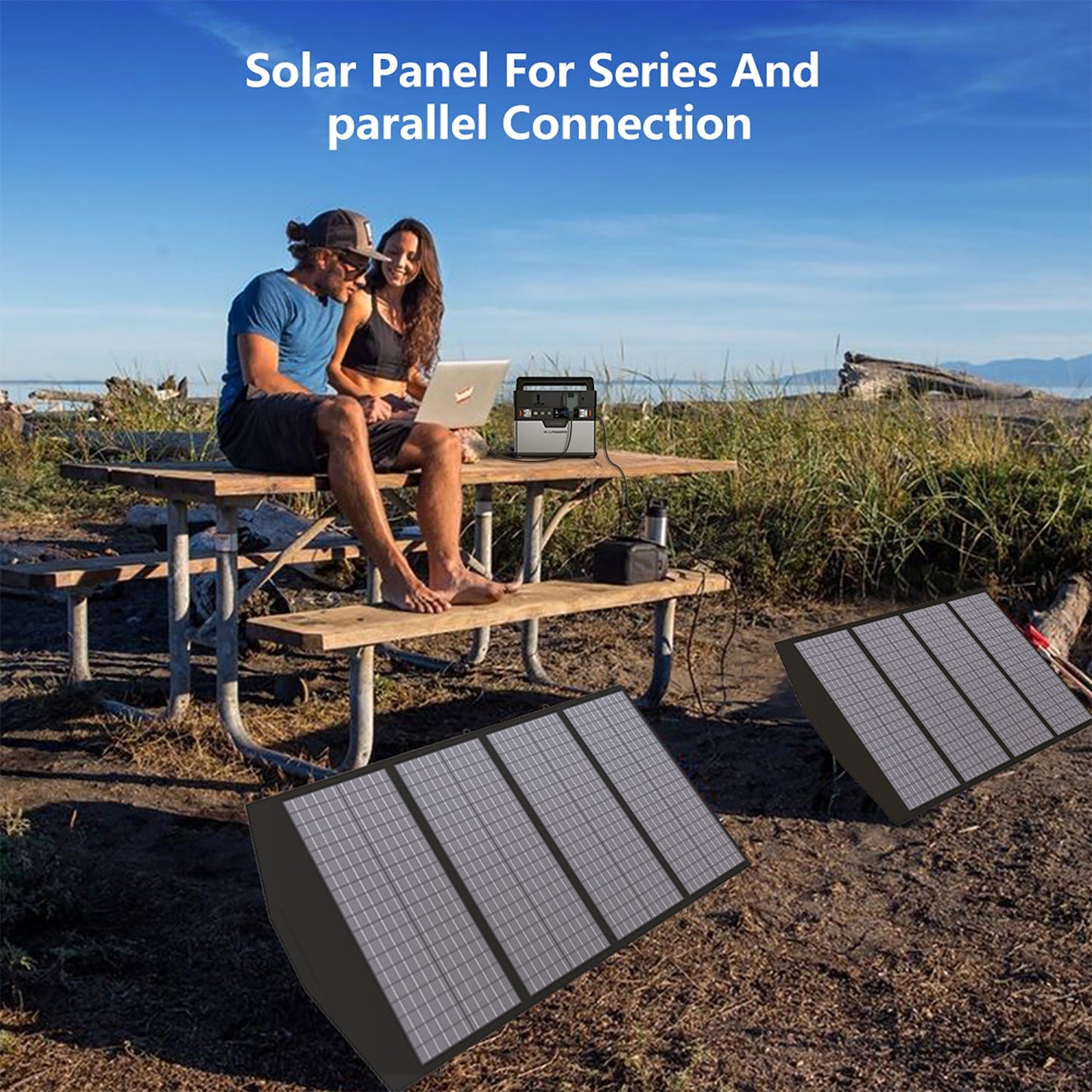 Solcellskit för camping och stugan från ALLPOWERS - Hopfällbar solpanel 400W / 200W / 140W / 100W / 60W Solcellsladdare med MC-4-utgång för Power Station Solar Generator