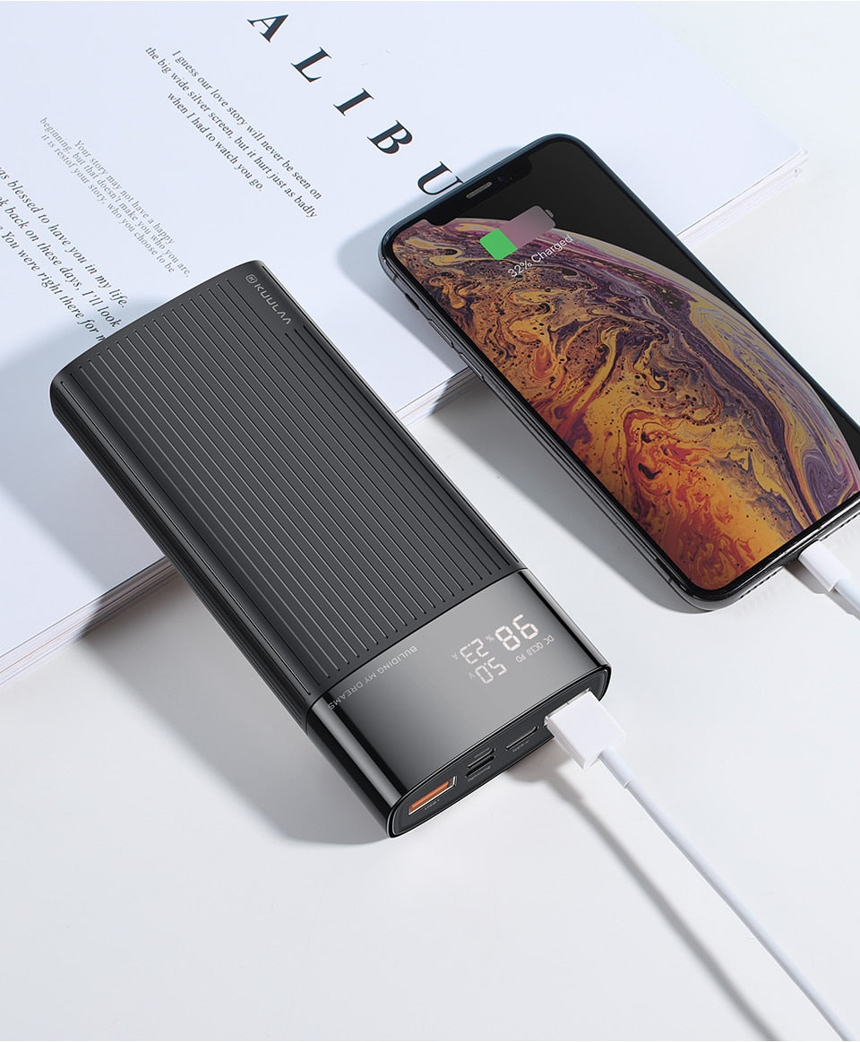 Power Bank 20000mAh QC PD 3.0 - Snabbladdning PowerBank 20000 mAh USB extern batteriladdare för iPhone 14 13