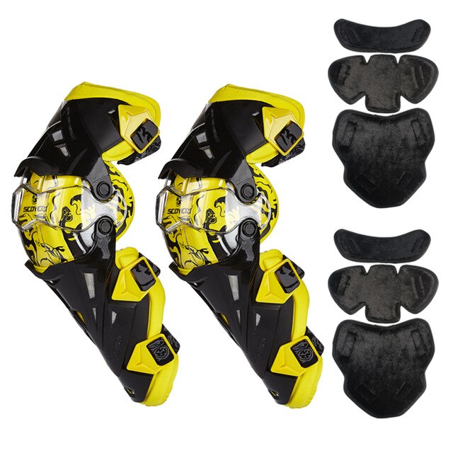 Knäskydd SCOYCO Motorcycle Knee Pads CE Motocross Knee Guards Motorcycle Protection Knee Protector Racing Guards Safety Gears Race Brace