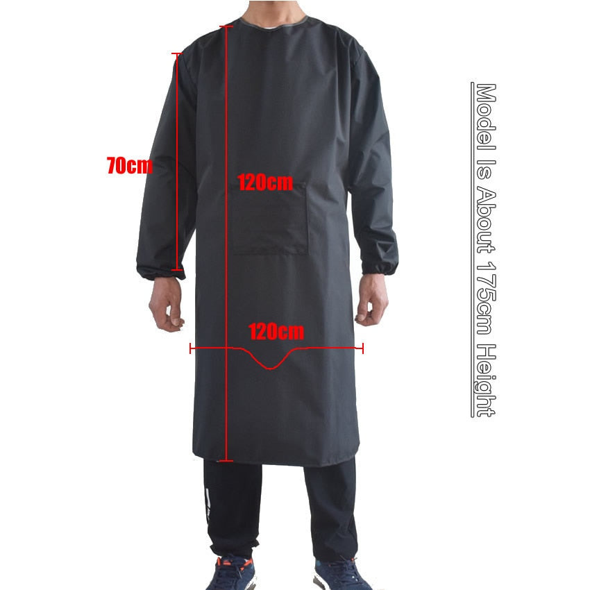 Waterproof Oil-Resistant Full Cover Apron Suit Butcher Fisher Unisex Work Safety Reusable Apron Coverall Kitchen House Clean