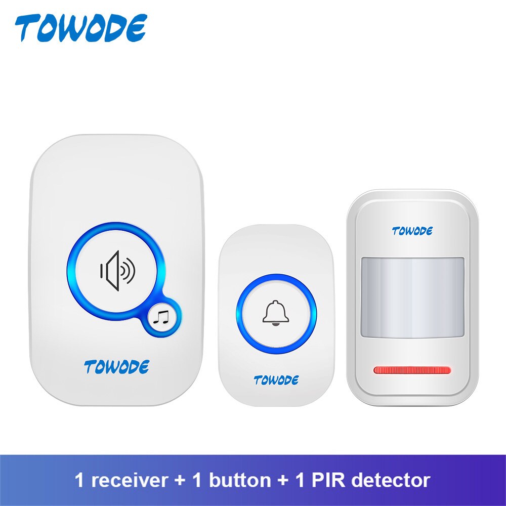 Ringklocka - Dörrklocka - TOWODE M557 Wireless Doorbell Home Security PIR Motion Detector