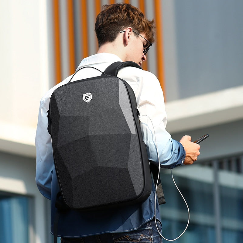 Anti-theft Backpack in Impact Resistant and Waterproof Shell Cover - Laptop compartment for up to 17.3 inch screen