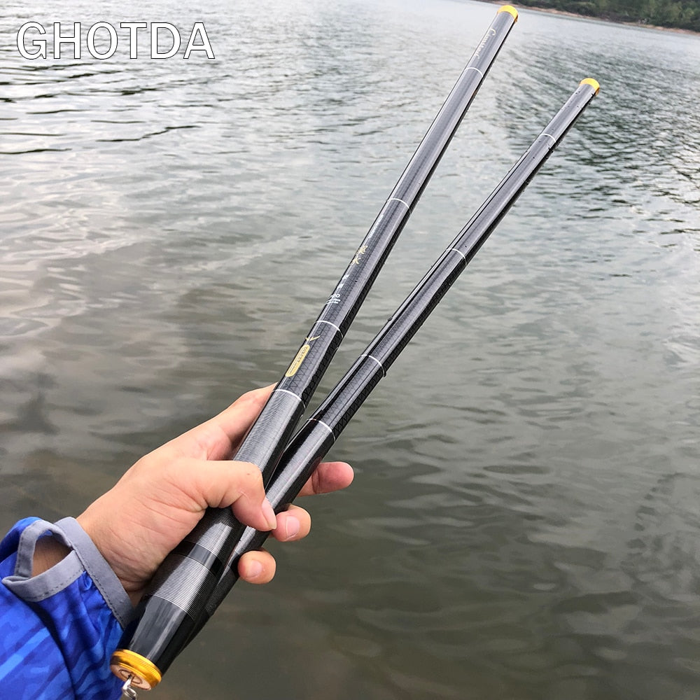 Kolfiberspö från GHOTDA 3.6M -7.2M Carbon Fiber Fishing Rod