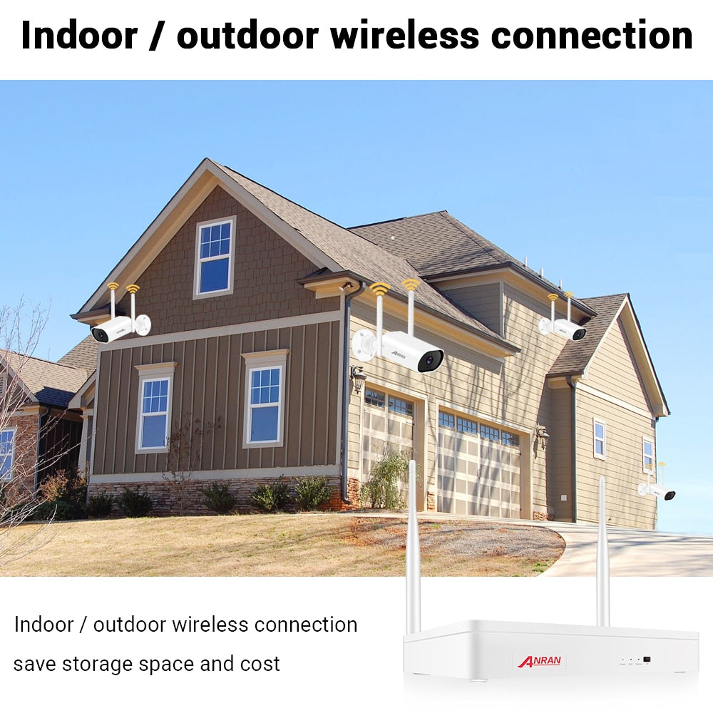 Kameraövervakningssystem från ANRAN IP65 och 5 Megapixels kamera