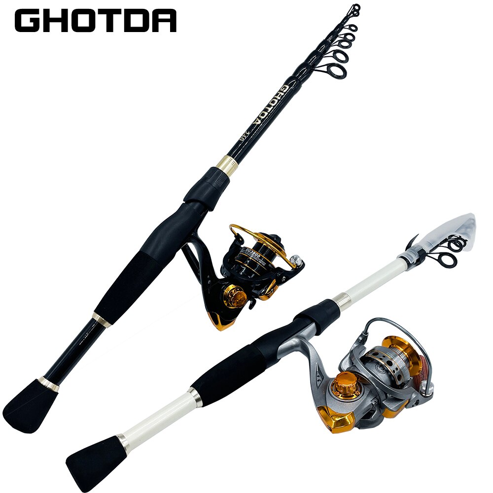 Portable Ultralight Fishing Rod With Reinforced Reel Fishing Set  1.6 1.8 2.1 2.4m