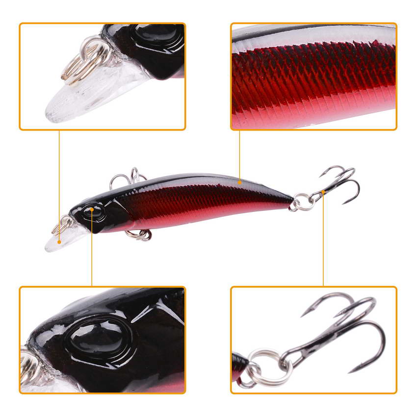 Wobbler Fiskedrag Aorace Minnow Fishing Lures 4g 7cm Mini Crankbait Wobbler Perch Isca Artificial Hard Bait Pike Carp Bass Floating Swimbait Pesca