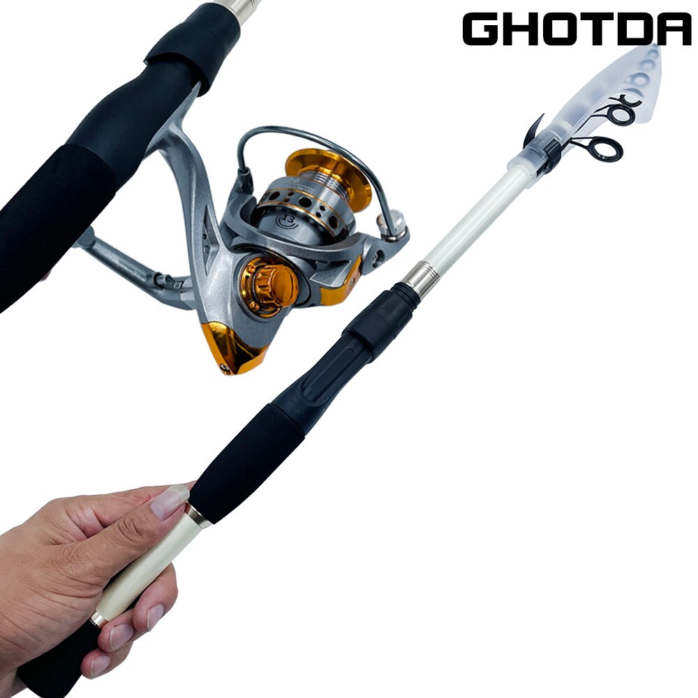 Portable Ultralight Fishing Rod With Reinforced Reel Fishing Set  1.6 1.8 2.1 2.4m