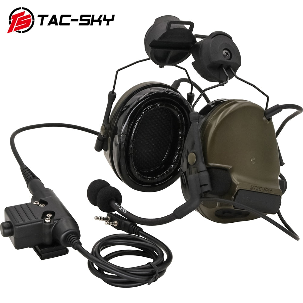 Taktiskt Headset - TAC-SKY Comtac III Hjälm ARC Rail Bracket version Brusreducerande Radiokommunikation