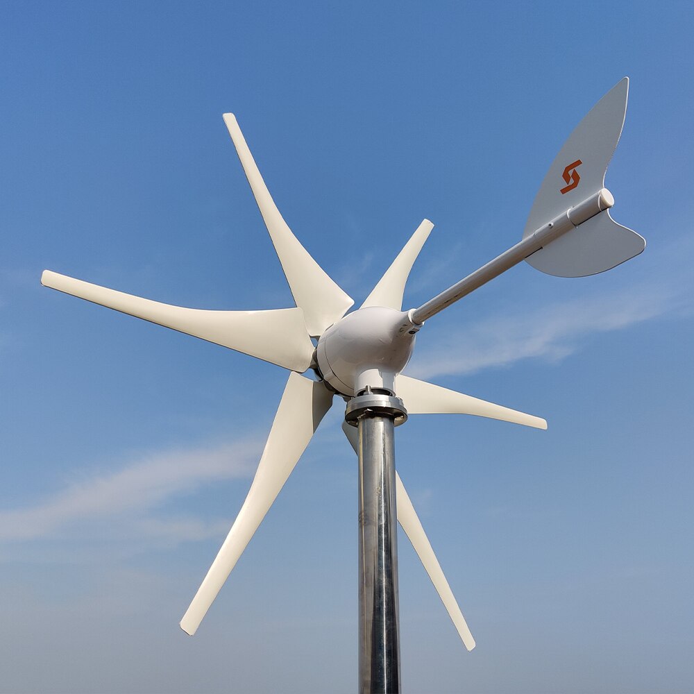 Vindturbin - Wind Turbine - 3/5/6 Blades800w, 1000w, 2000w. 48v, 24v, 12v med MPPT Controller System