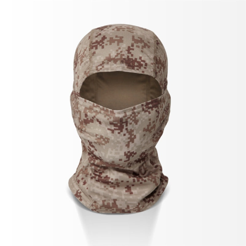 Taktisk kamouflage Balaclava Hatt Helmask Skidåkning Cp Cykling Jakt Huvud Nackskydd Hjälm Liner Keps Militär Män Scarf