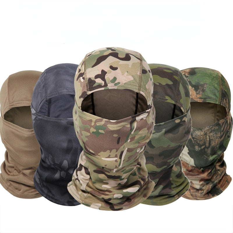 Taktisk kamouflage Balaclava Hatt Helmask Skidåkning Cp Cykling Jakt Huvud Nackskydd Hjälm Liner Keps Militär Män Scarf