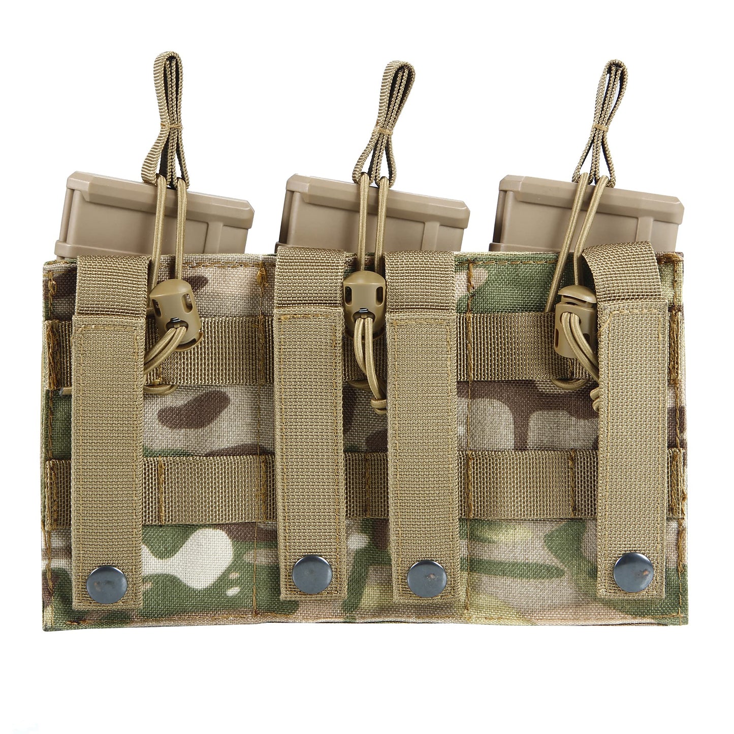 Pistol Magasin - Triple Mag Pouch Open-Top Rifle Mag Pouches and Pistol Magazine Pouches for M4 M16 AK Molle Backpack Airsoft Military Gear