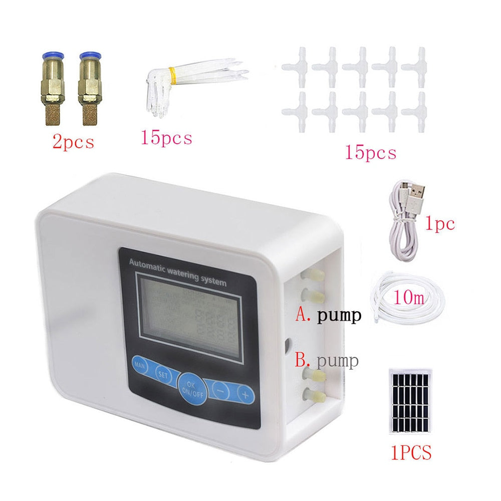 Droppsystem med timer för bevattning - Dual Pump Smart Drip System