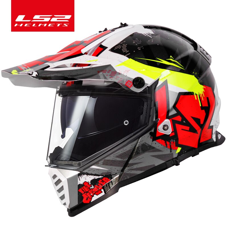 MC-Hjälm - Crosshjälm - LS2 MX436 Twin Shield Motocross Helmet PIONEER EVO Motorcycle Helmets off road