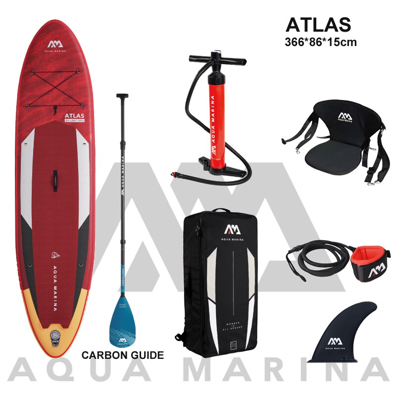 Surfbräda från AQUA MARINA 366*86*15cm inflatable surfboard stand up paddle ATLAS board surfing water sport sup board dinghy raft