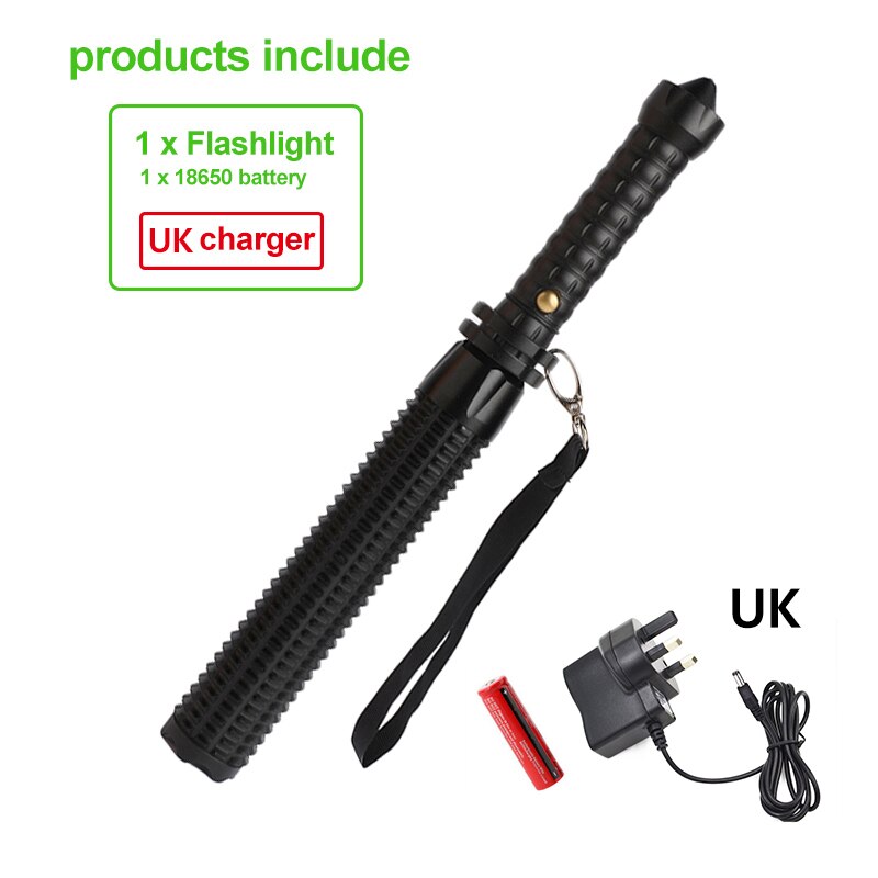 LED-Ficklampa med inbyggd Batong - Self Defense LED Flashlight Stick Waterproof