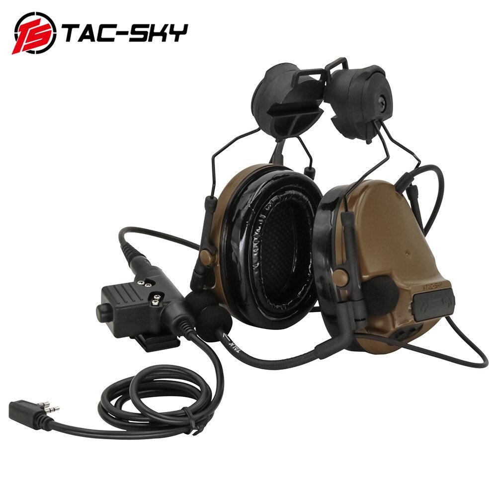 Taktiskt Headset - TAC-SKY Comtac III Hjälm ARC Rail Bracket version Brusreducerande Radiokommunikation