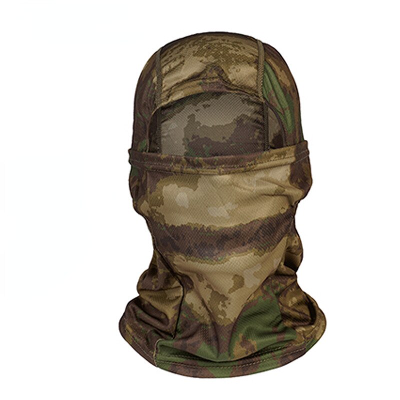 Taktisk kamouflage Balaclava Hatt Helmask Skidåkning Cp Cykling Jakt Huvud Nackskydd Hjälm Liner Keps Militär Män Scarf