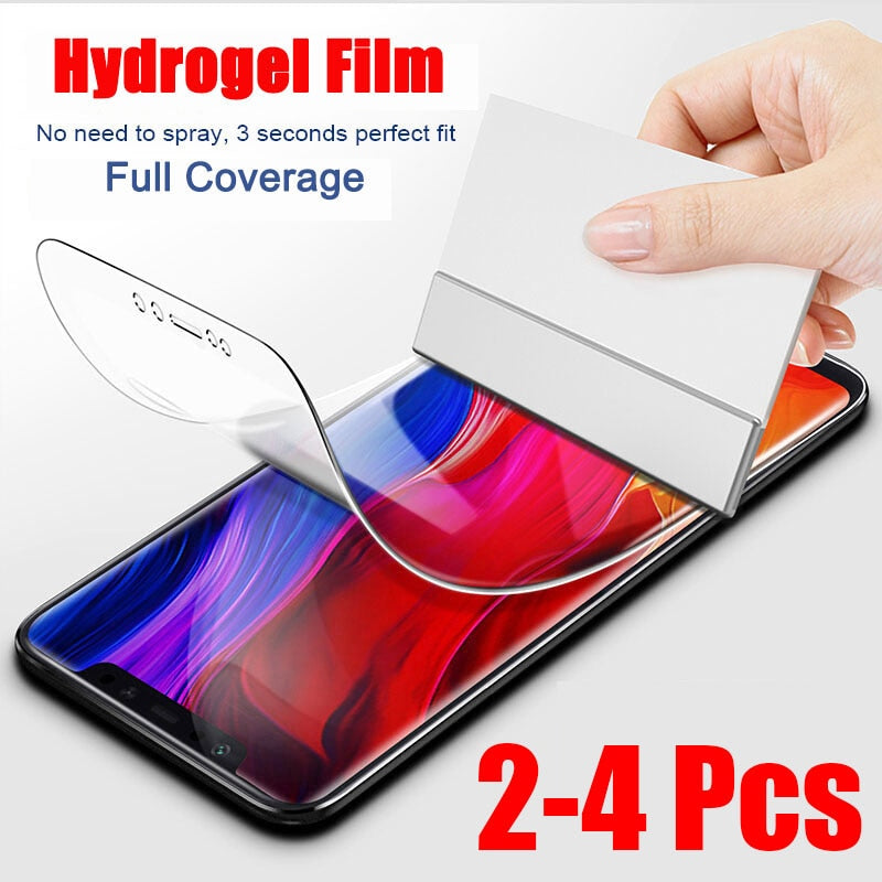 Skärmskydd - Hydrogelfilm 2/4pack för Xiaomi Mi 12 11 Mi 10 9 Mi 9T Pro skärmskydd för Redmi Note 11 10 9 8 7 Pro 8T POCO X3 Pro F3 M3