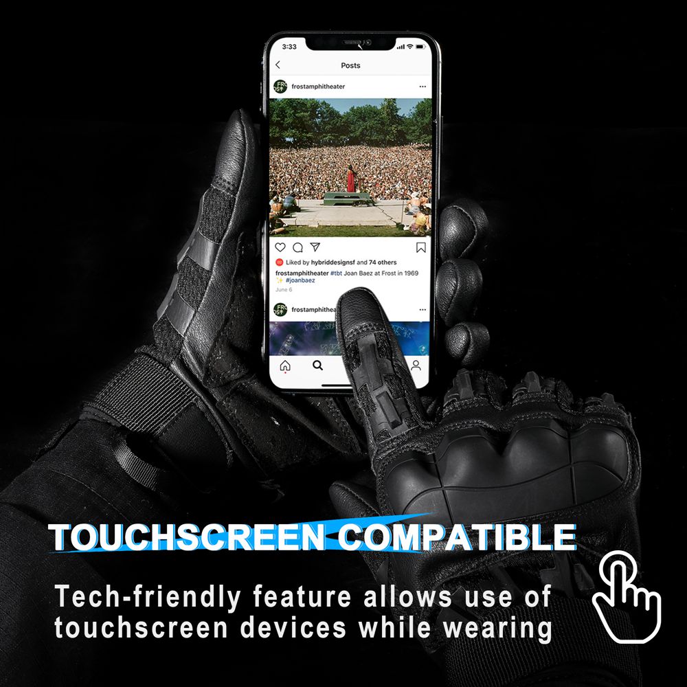 Touch Screen Tactical Full Finger Gloves Army Military Paintball Airsoft Hunting Shooting PU Leather Protective Gear Men Women