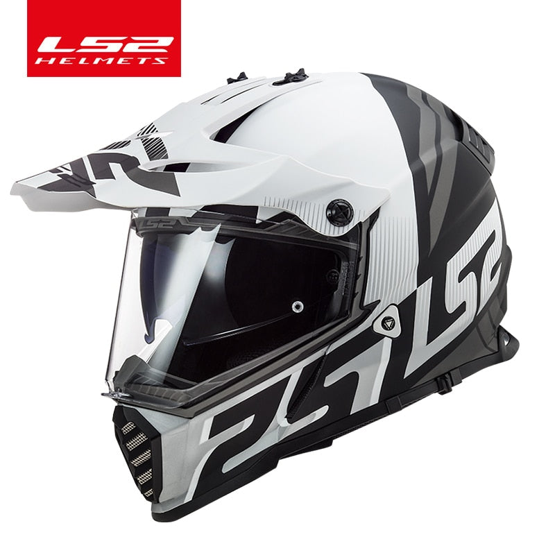 MC-Hjälm - Crosshjälm - LS2 MX436 Twin Shield Motocross Helmet PIONEER EVO Motorcycle Helmets off road