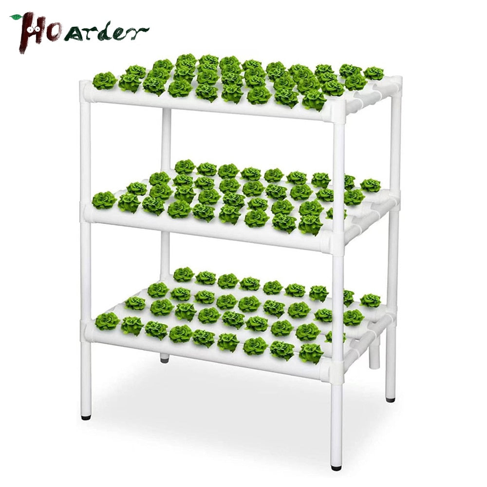 Planting Sites 3 Layers Horizontal Hydroponic Grow Kit Garden Plant Vegetable Planting Grow Box Deep Water Culture System