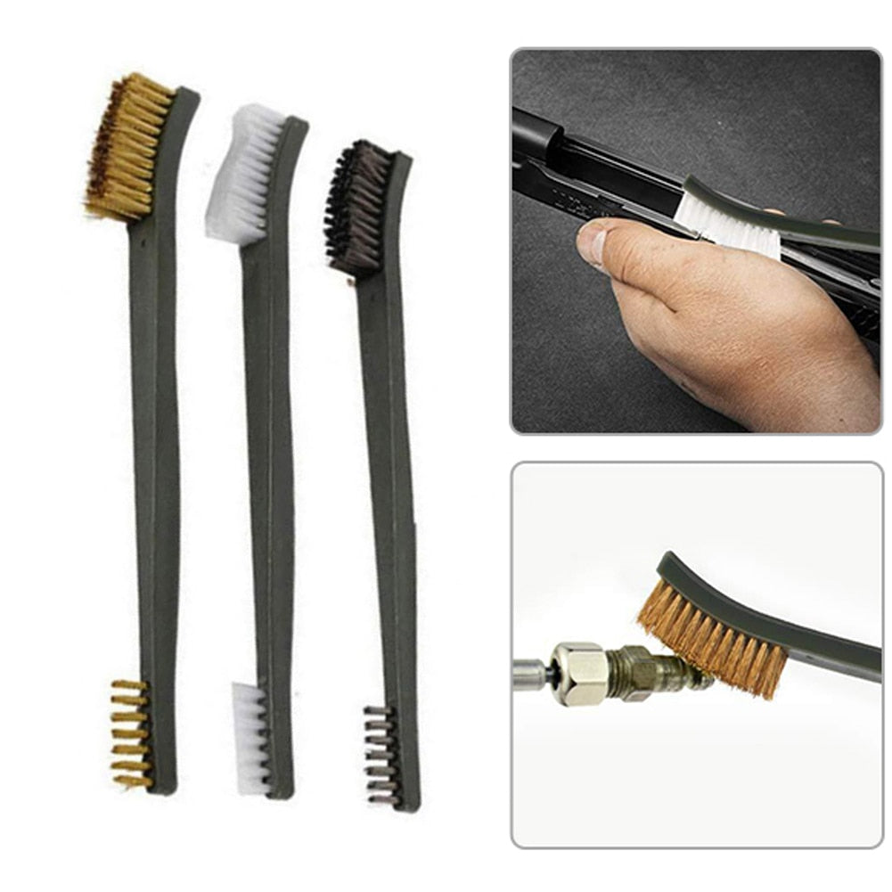 Universal Vapenrengöringskit - Weapon Cleaning Kit Wire Brush Double End Derusting Wire Brush Hunting Tactical Rifle Pistol Cleaning Tools