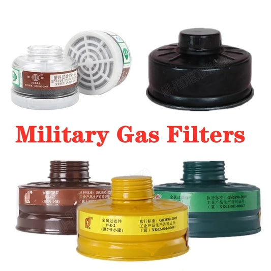 Protective Mask Gas Cartridge Carbon Filter For Chemical Pesticide Fumes Use With Respirator Replacement Canister