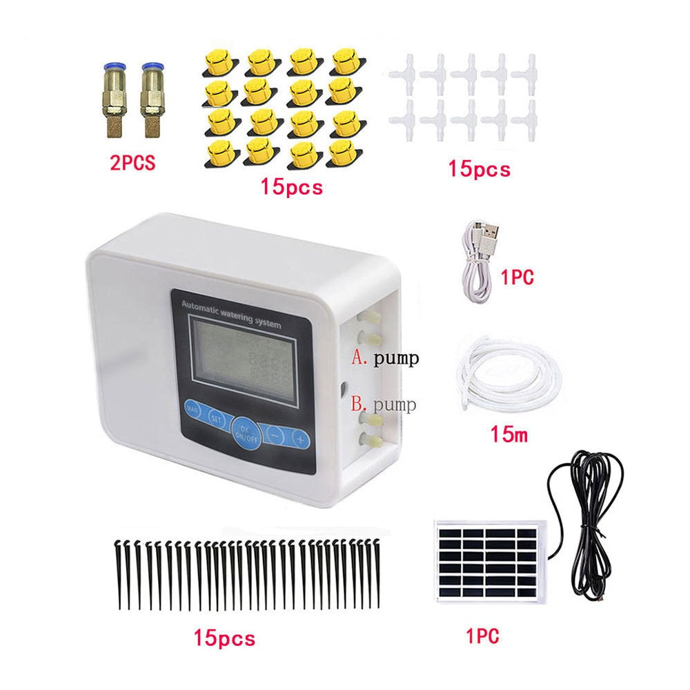 Droppsystem med timer för bevattning - Dual Pump Smart Drip System