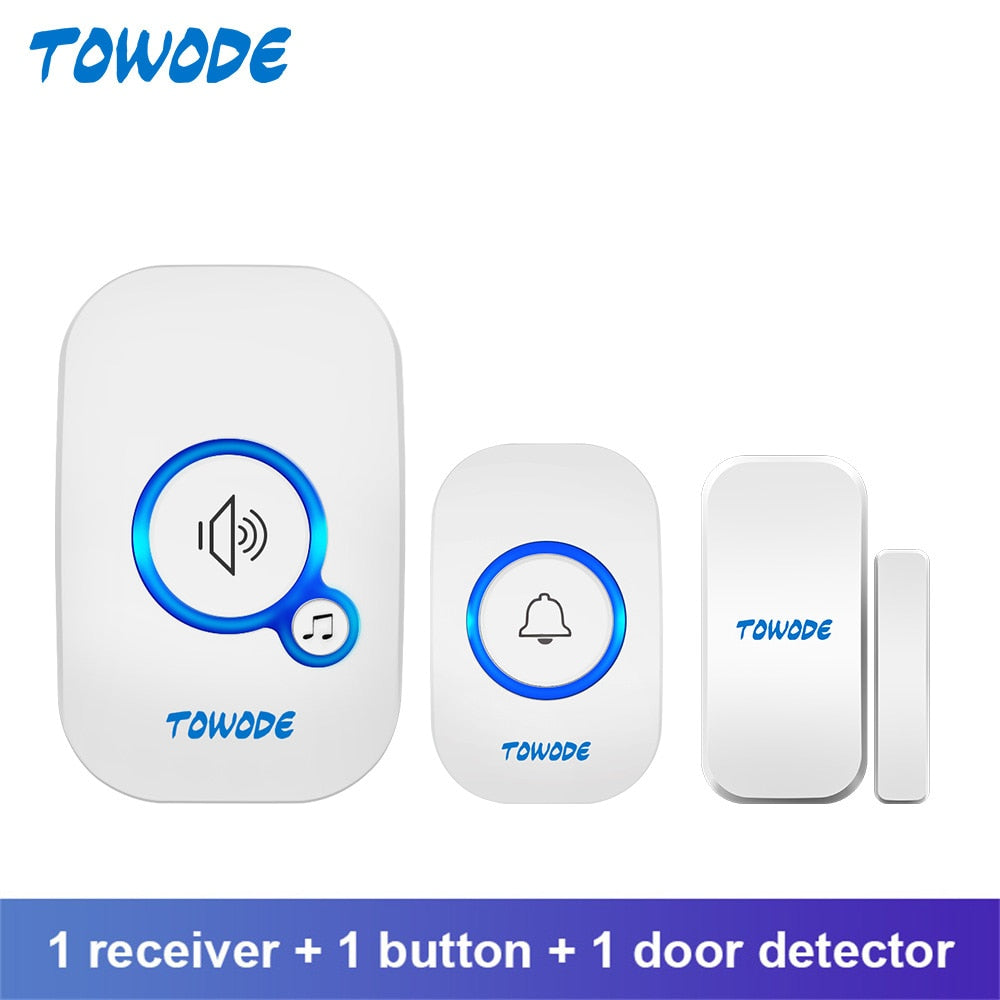 Ringklocka - Dörrklocka - TOWODE M557 Wireless Doorbell Home Security PIR Motion Detector