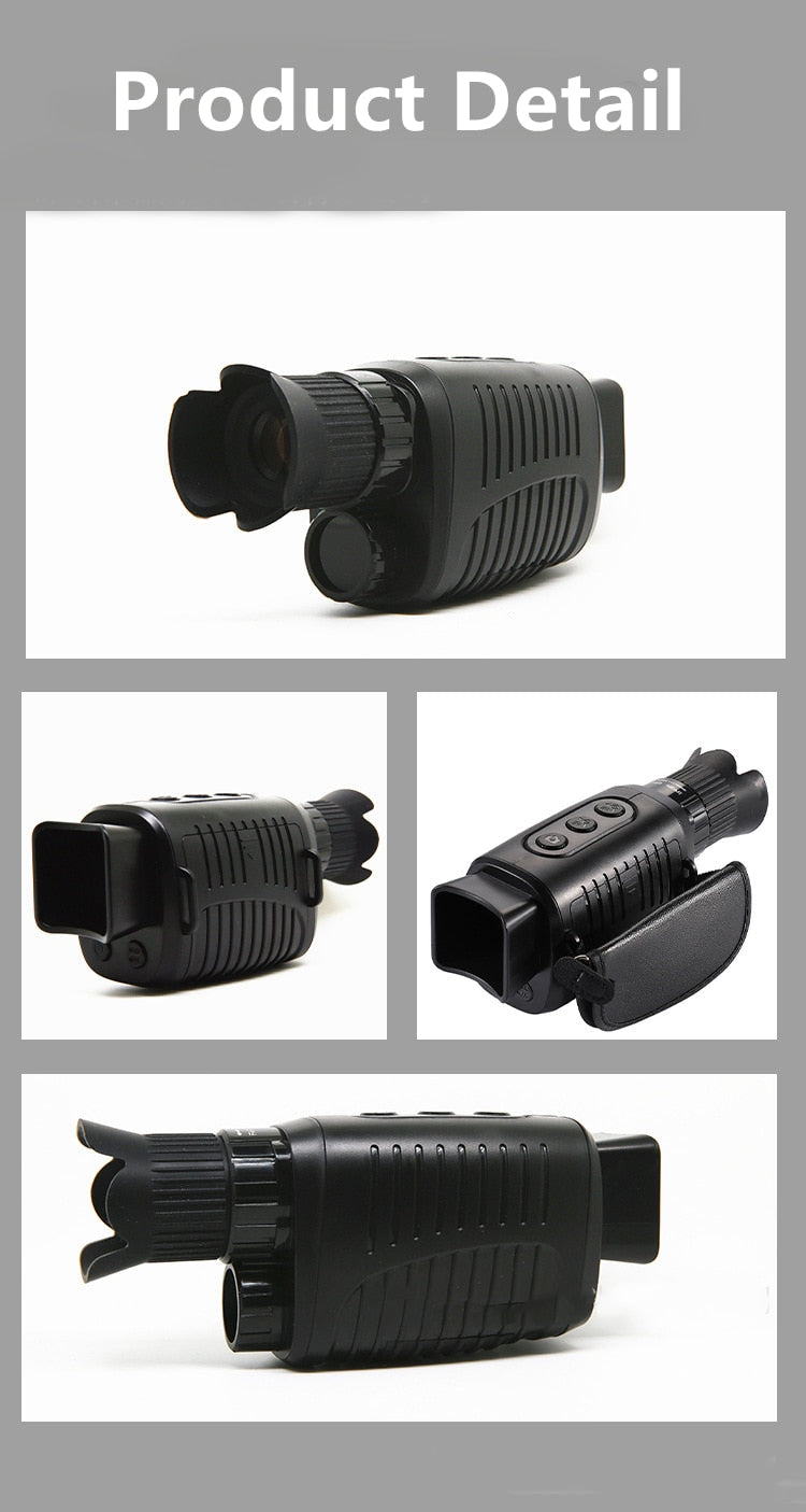 Night Vision Monocular Device 1080P HD Infrared 5x Digital Zoom - 100% Visibility in Darkness 300m