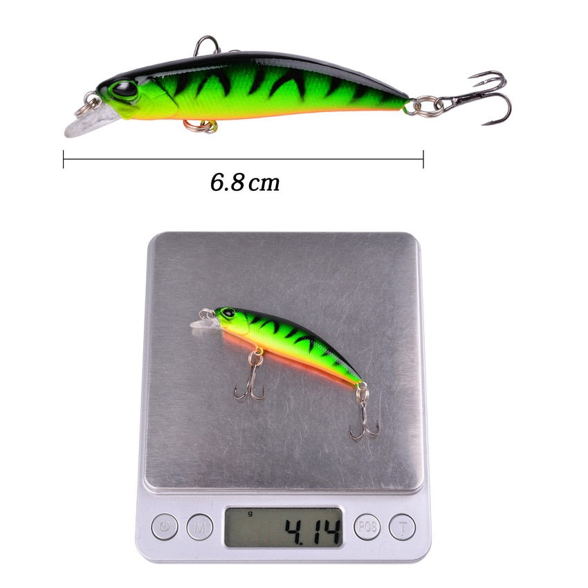 Wobbler Fiskedrag Aorace Minnow Fishing Lures 4g 7cm Mini Crankbait Wobbler Perch Isca Artificial Hard Bait Pike Carp Bass Floating Swimbait Pesca