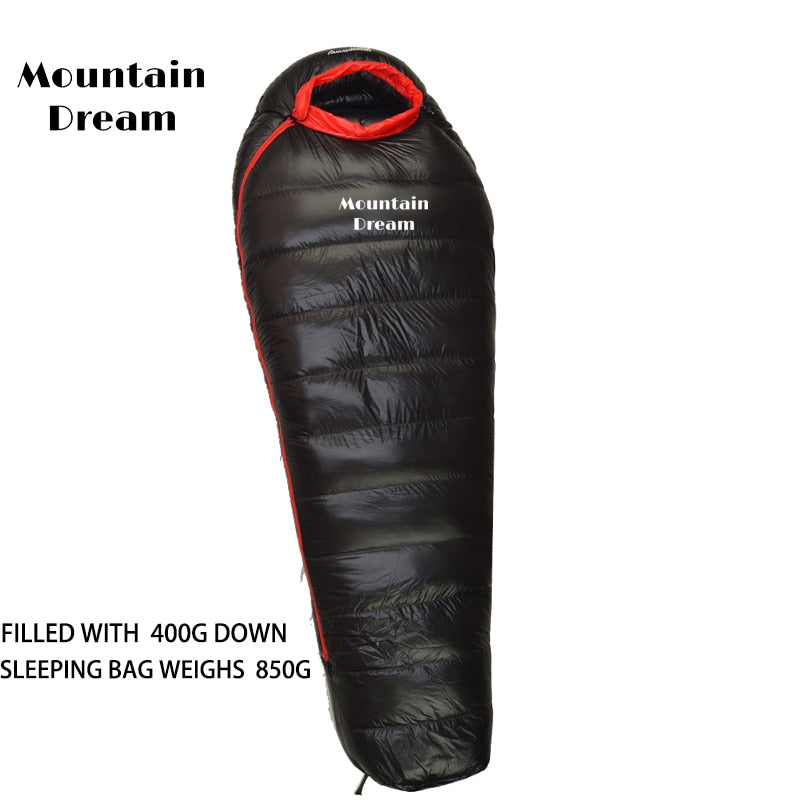 Sovsäck från Mountain Dre - Vattentät med Gåsfjäder - Ultralight Sleeping Bag