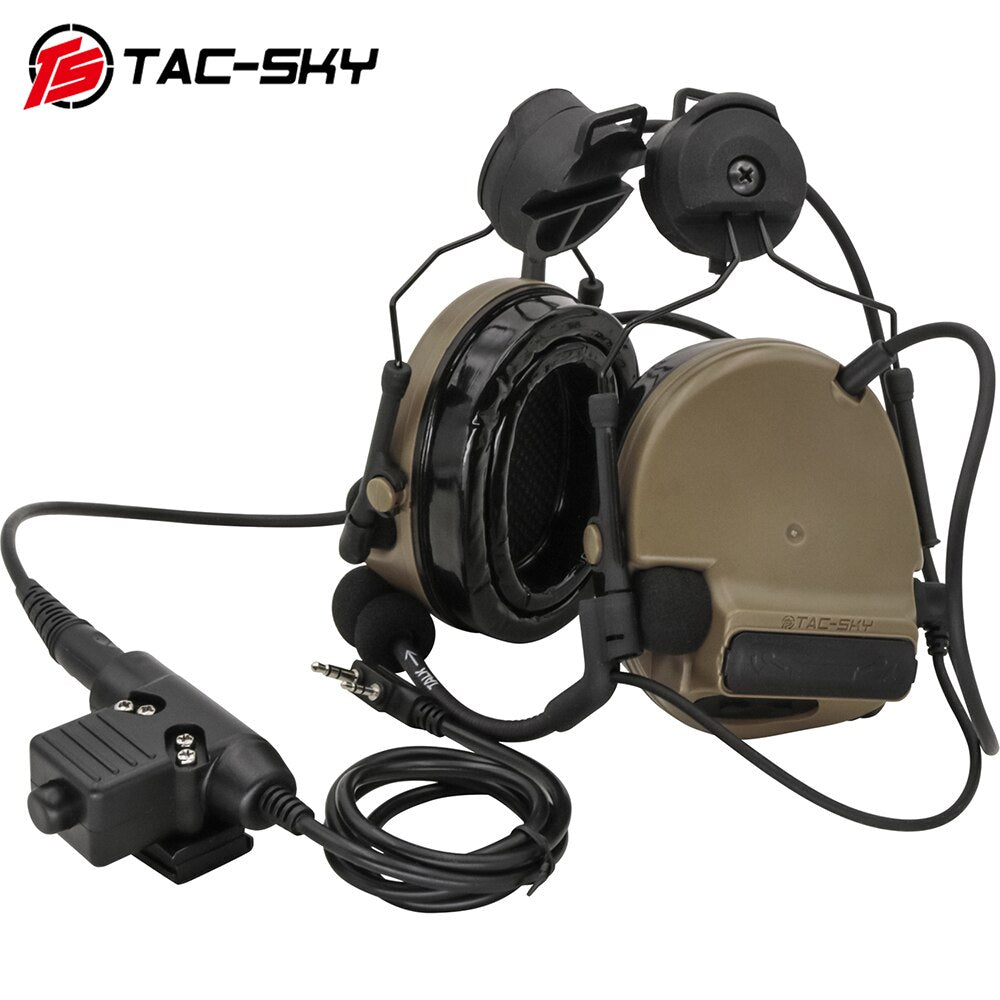 Taktiskt Headset - TAC-SKY Comtac III Hjälm ARC Rail Bracket version Brusreducerande Radiokommunikation