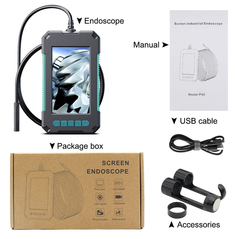 Inspektionskamera Endoskopskamera - HD 4.3" Screen Industrial Inspection camera