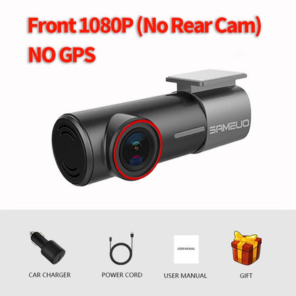 Parkeringsmonitor - Bilkamera - SAMEUO U700 Dash Camera Recorder QHD 1944P Bil DVR med 2 cam dashcam WiFi Video Recorder 24H