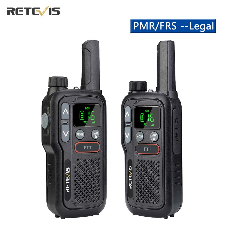 Walkie Talkie Retevis RB618 - Tvåvägsradio för jakt - Mini Walkie Talkie Rechargeable Walkie-Talkies 1 or 2 pcs PTT PMR446 Long Range Portable Two-way Radio For Hunting