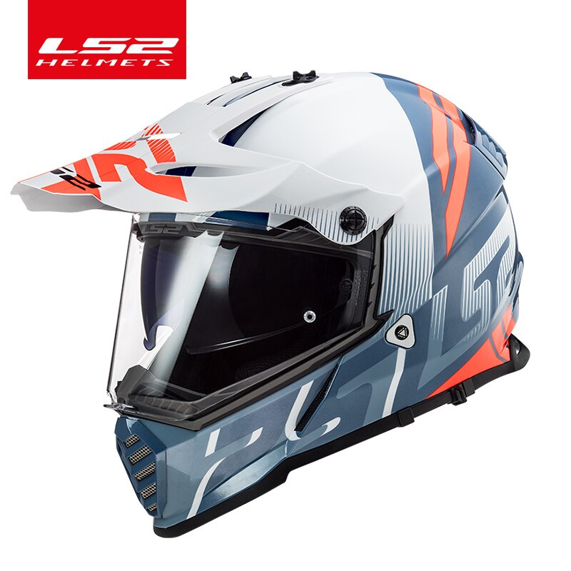 MC-Hjälm - Crosshjälm - LS2 MX436 Twin Shield Motocross Helmet PIONEER EVO Motorcycle Helmets off road