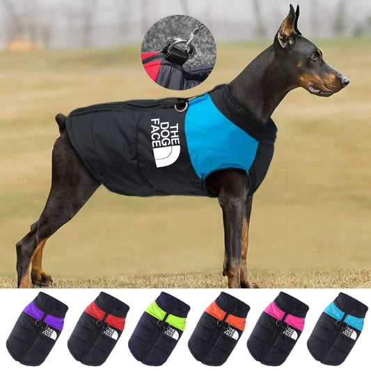 Waterproof Dog Clothes Pet Coat Winter Warm Vest Padded Zipper Jacket Dog Clothing for Small Medium Big Dogs The Dog Face Outfit